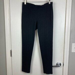 Theory Pull On Pants Charcoal Aurore Sabali Knit Mid Rise Stretch Leggings sz M